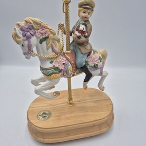 Breckenridge Carousel Horse Figurine with Pastel Accents